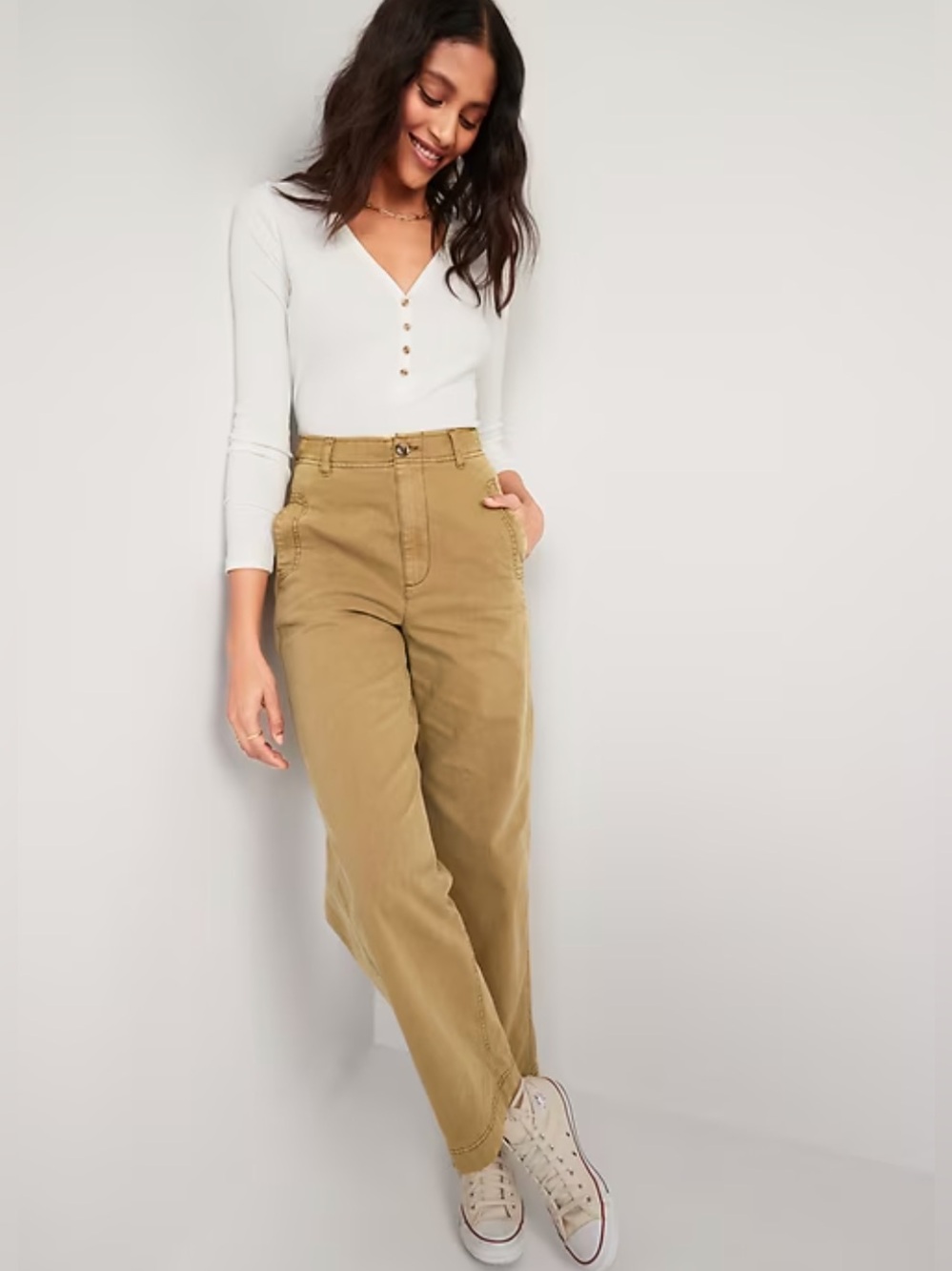 Old Navy Brown Extra High-Waisted Wide-Leg Workwear Pants Women's US Size 10P